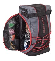 Outdoor Backpack Sitz, grau/schwarz/rot